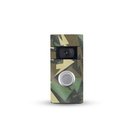 MightySkins Glossy Glitter Skin Compatible with Ring Video Doorbell (2nd Generation) - Polygonal Camo | Protective, Durable High-Gloss Glitter Finish | Easy to Apply