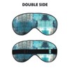 Turquoise and Grey Sleeping Eye Mask Abstract Art Painting Eye
