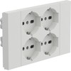 Electraline 22108 Multipresa da incasso Quadra 4 Posti Universali P40,