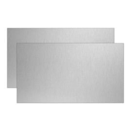 Uxney Stainless Steel Sheet,4" x 8"-24 Gauge(0.5mm) Thickness 430 Stainless Steel Metal Plates for DIY, Jewelry, Electrical, Repair, Industrial(2 Pac）