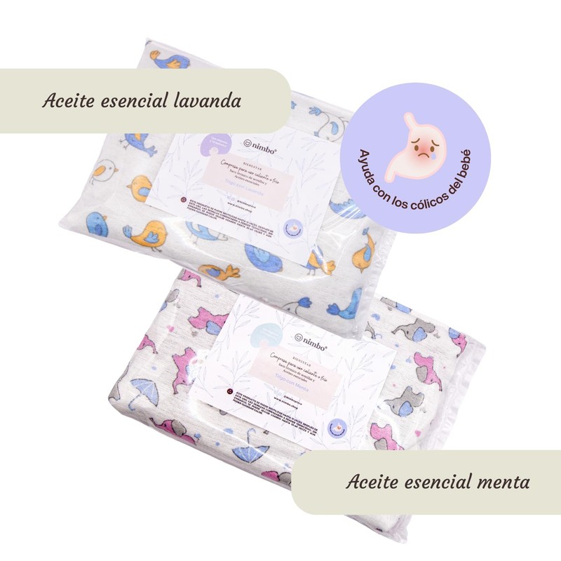 NIMBO Compresas de semillas, hierbas y aceites esenciales para bebé,