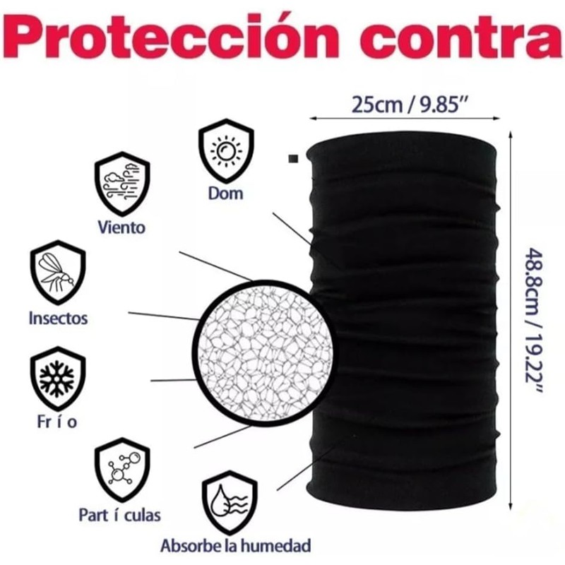 Gaiter de Cuello sin Costuras de Poliéster para Ciclismo, Senderismo,