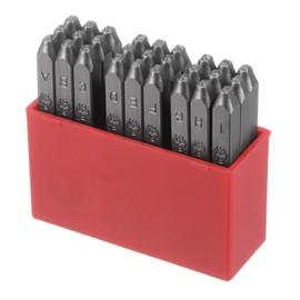 HARFINGTON 27pcs Letter Stamp Set 5/64" 2mm High Tool Steel A-Z & Punch Press Tools Metal Stamps Set Hammer Hand Punch for Metal Plastic Wood Leather Brass Stamping