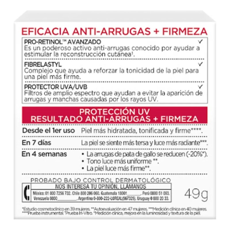 Crema Día Fps30 Oréal Paris Revitalift 50ml Mixta