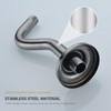 8-inch S-Shape Curved Shower Arm with Flange, Stainless Steel Top