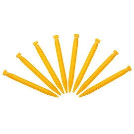 Tent Pegs Set – outdoorer Eagle Claw – 8 Pieces Plastic Pegs with Transport Bag, Ideal Pegs for Trekking and Camping on Mixed Floors, Also Use as Sand Pegs