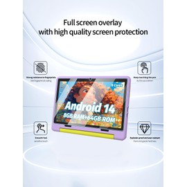 Screen Protector for Urao 2024 Kids Tablet, Tablet for Kids 10 inch Android 14,Anti-Scratch 9H Hardness Touch Sensitive 2.5D Rounded Edges Bubble Free Easy to Install,2 Pack.