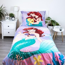 Jerry Fabrics Ariel The Little Mermaid Princess Bedding Set, 100% Cotton, Duvet Cover 140 x 200 cm + Pillowcase 70 x 90 cm