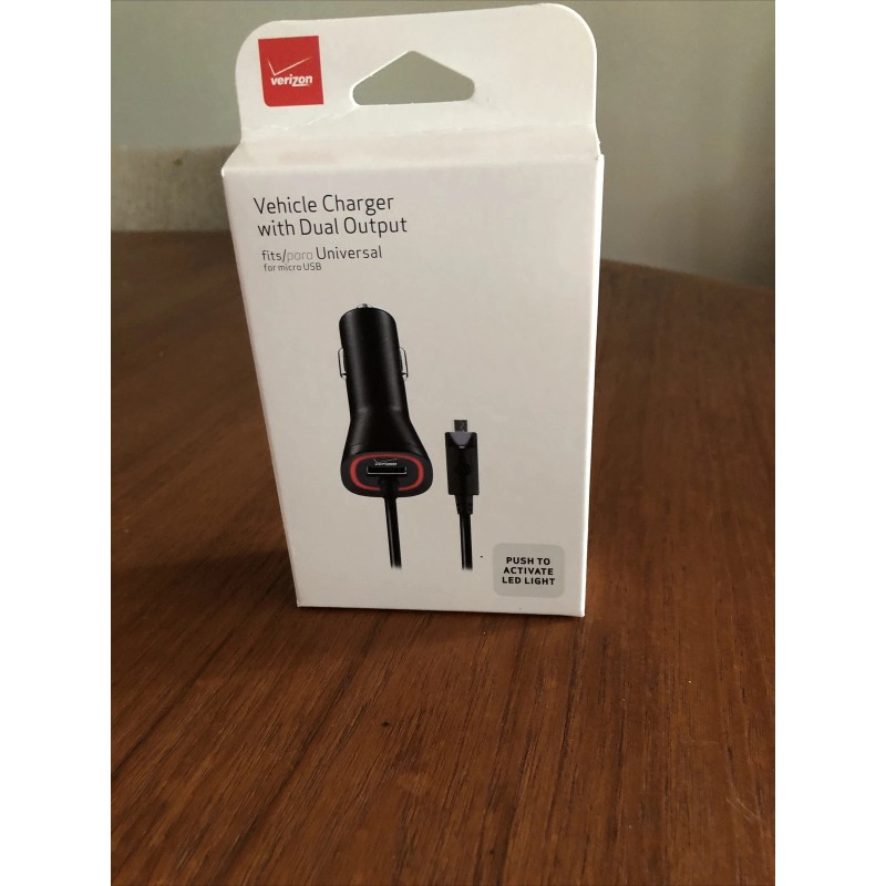 Verizon Verizon Vehicle Charger with Dual Output with LED light-Universa