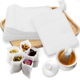 500 PCS Empty Tea Bags for Loose Leaf Tea Disposable Tea Bags Drawstring Tea Filter Bags for Coffee Spices and Herbs Tea Brewing Accessories(3.54 x 2.75 inch)