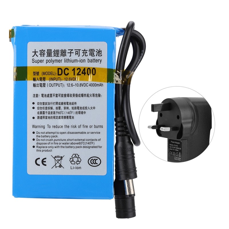 DC12400 12.6V 4000mAH Rechargeable Polymer Lithium Battery Charge/Discharge Protection
