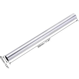 TA-VIGOR 2Pcs 6063 Aluminum Round Tube, 23mm OD 20mm ID 300mm Length Metal Seamless Straight Tubing Aluminum Pipe for Home Furnishing, Machinery, DIY Handicraft