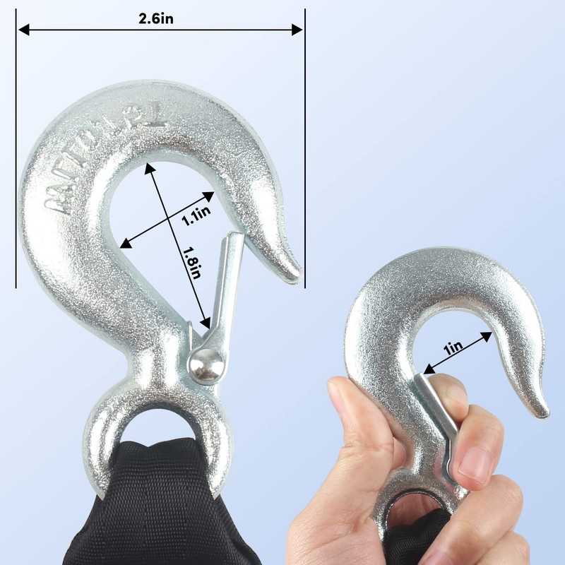 VEITHI Boat Winch Strap with Hook,Boat Trailer Winch Strap 2