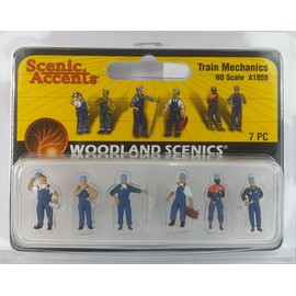 Woodland Scenics A1859 Train Repair 6 Train Mechanics Standing Figures Track H0 HO 1:87 Train Mechanics