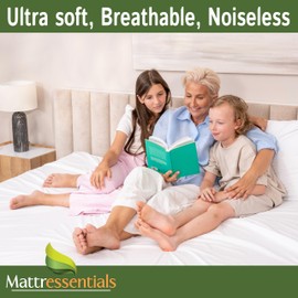 Zippered Queen Mattress Protector (14"-16" Depth) - Bed Bug Waterproof Mattress Cover, Premium Quality Hypoallergenic Encasement White