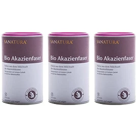 3 x 180 g Sanatura Acacia Fibre Powder Organic - 540 g - Valuable Fibre Supplier Made of Acacia Fibres - Soluble Fibre - Vegan, Gluten Free and Fructose Free - Well Tolerated