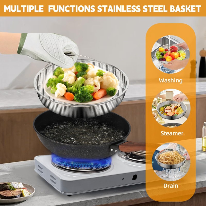 Nonstick Wok with Lid, 13 Inch Woks & Stir-fry Pan