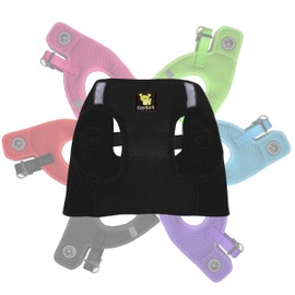 EcoBark Rapid Fastener Super Comfort Fully Adjustable Double Padded Step in Dog Harness (X-Small, Black)