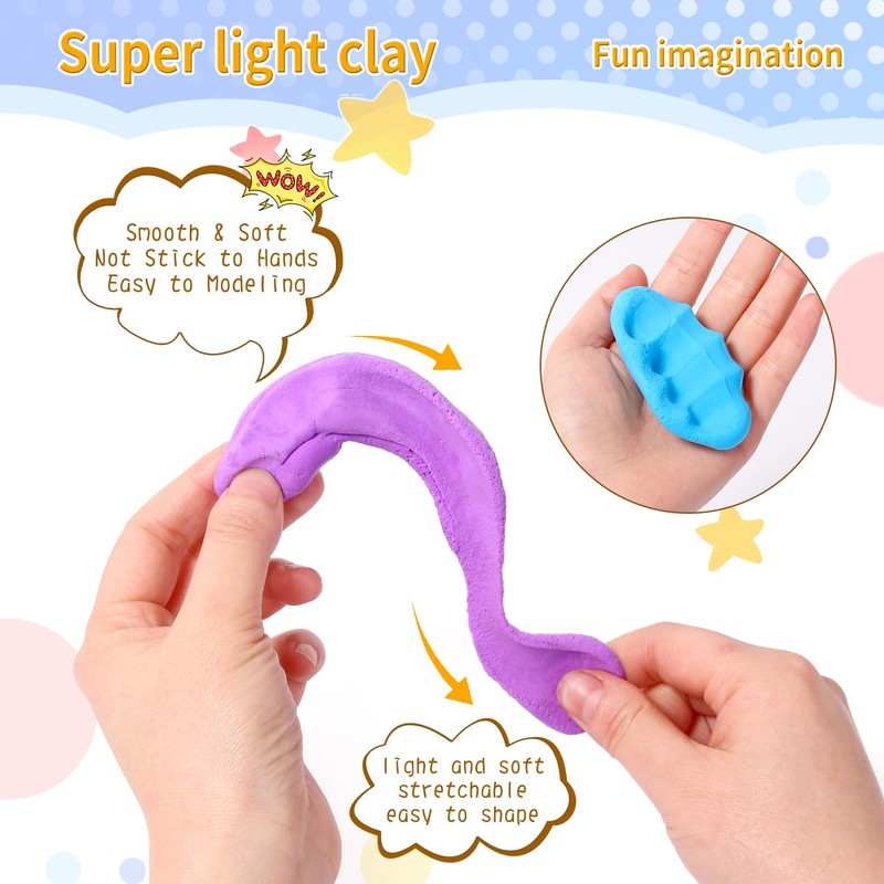 Air Dry Clay Kit, 36 Colors Modeling Clay