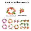 Juego De Guirnaldas Hawaianas De 18 Piezas Con Decoración Ha