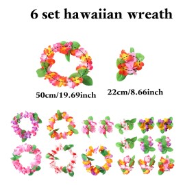 Juego De Guirnaldas Hawaianas De 18 Piezas Con Decoración Ha