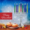 Ner Mitzvah Silver Plated Candle Menorah - Fits All Standard