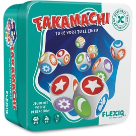 Asmodee FlexiQ Takamachi Board Games, Board Games and Observation Games, Family and Children's Game from 5 Years, 2-4 Players, French Version