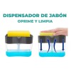 EGTMA Dispensador De Jabón Para Cocina Con Fibra Líquido Limpieza