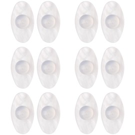 LOADR Earring Backs for Droopy Ears, 6 Pairs (12 Pcs) Plastic Earring Support Backs for Heavy Earrings, Studs, Earlobe Locking