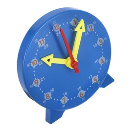 Operitacx Model of Early Education Clock Children's Toy Teaching Aid Clock Fidget Clock Digital Clock Primary School Clock Children's Watch Bathroom Clocks Toddler Clock Teaching Clock Plastic Blue