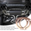 ZNDAW 2PCS 3" Exhaust Gaskets, Copper Header Collector Flange Gaskets