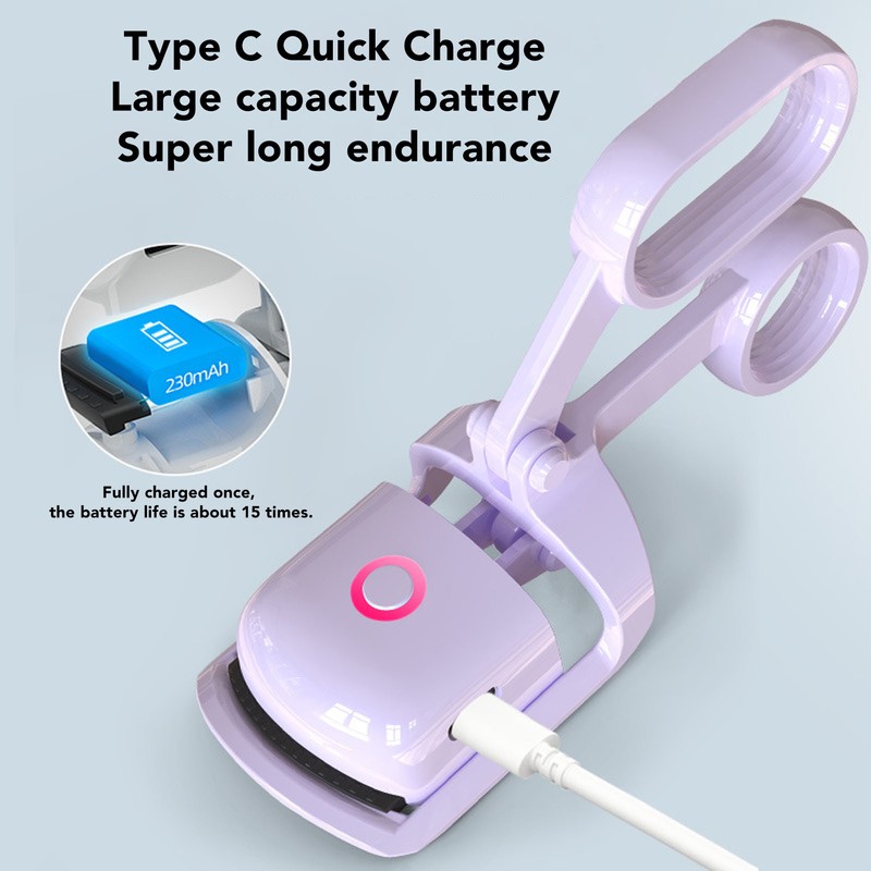 Professional Heated Eyelash Curler 3 Gears Temperature Adjustable Rechargeable Electric