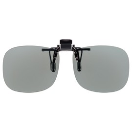 meigan BREAKER 9348-07 Clip-on Sunglasses, Polarized Dimming, UV Protection, Flip Up Over Glasses, Cover Glass, Prevents Glare, Lens Height, Smoke