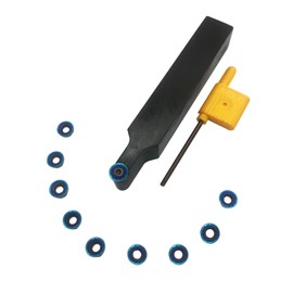 5/8" Lathe Turning Holders Lathe Turning & Profiling Tool Holder with RPMT08T2 Round Inserts Carbide Turning Inserts for Hardened Steel (5/8" Holder with RPMT08 Inserts)