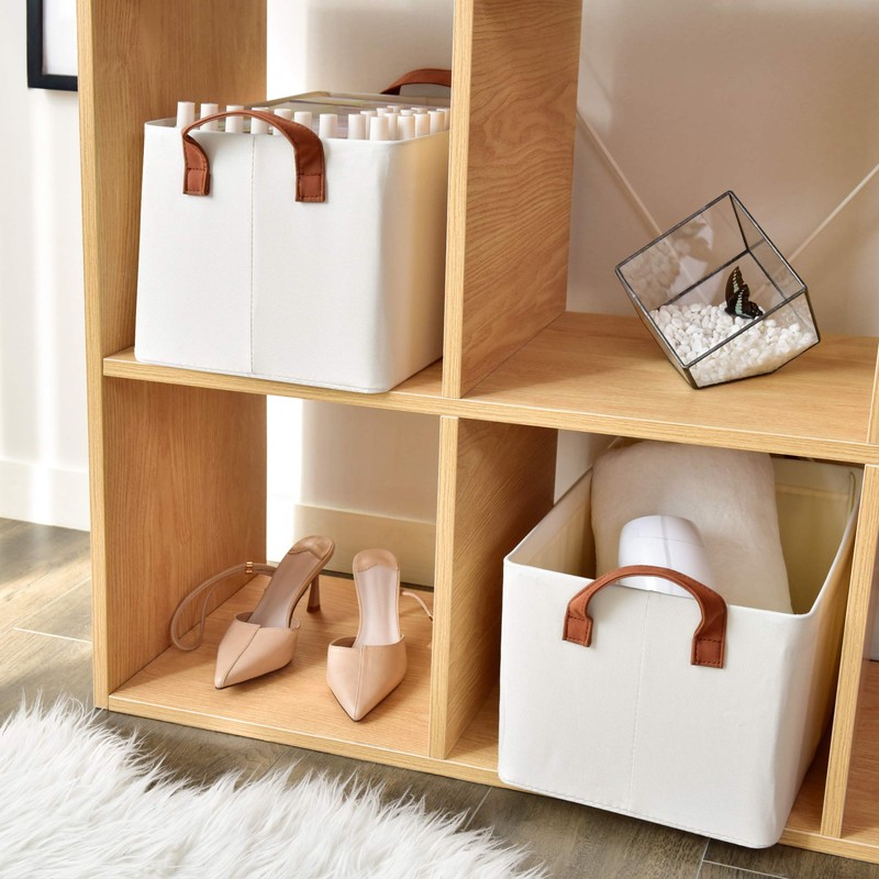 StorageWorks Storage Bins for Shelves with Metal Frame, Rectangle Storage