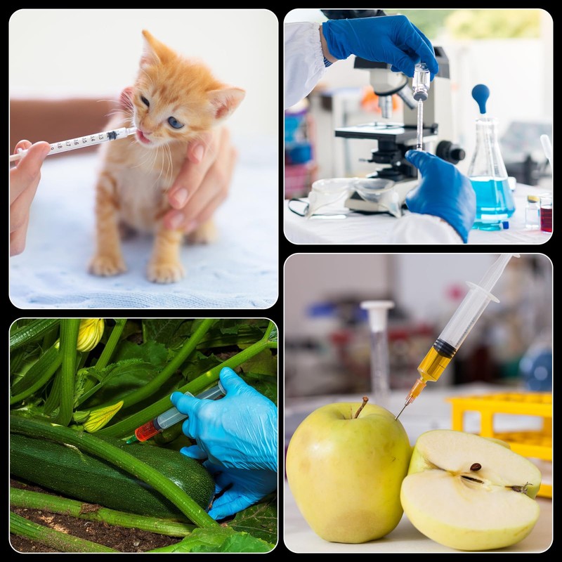 2.5ml/cc Syringe Measuring Tools 25G 25mm,Clear Graduations Suitable for Scientific