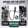 iDFSEC Zip Tie Lock, Adjustable Cable Tie with Stainless Steel