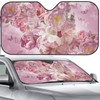 VunKo Front Window Car Sun Shade Windshield - Pink Flowers