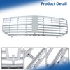 Silscvtt Front Upper Grille Chrome Straight Trim Style Replacement for