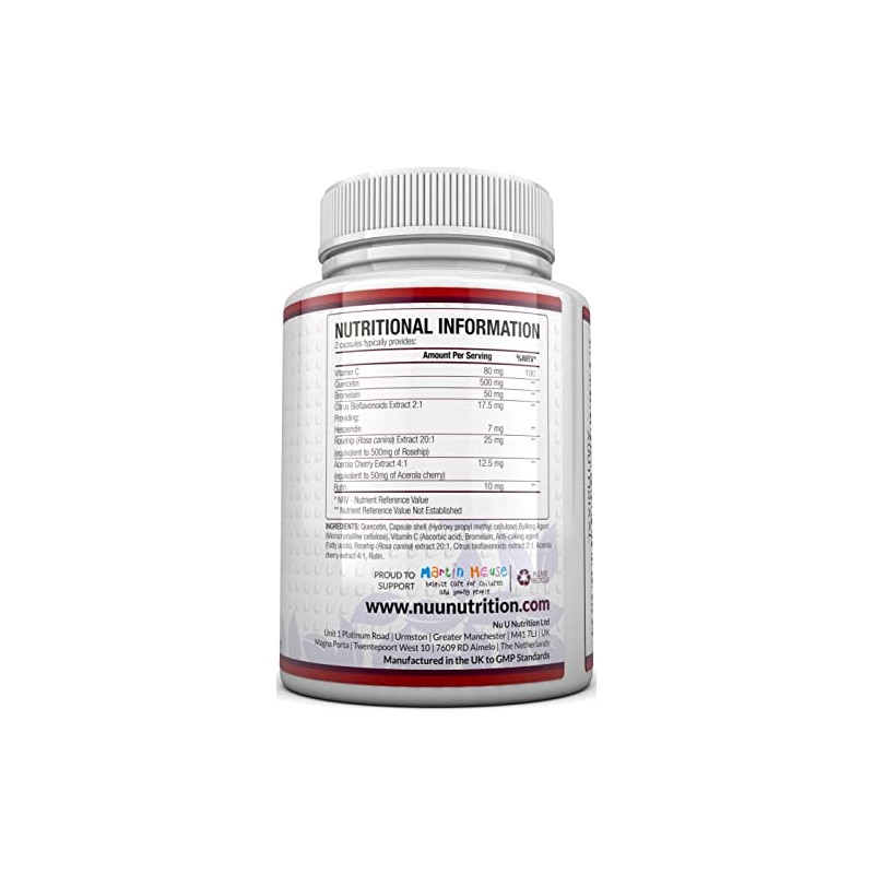 Quercetin 500mg with Bromelain & Vitamin C - 150 Vegan