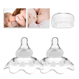 Pezoneras de lactancia materna, protector de pezones agrietados y sensibles de silicn libre de BPA, incluye estuche viaje, 3 piezas                   