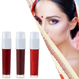 AKADO Liquid Kumkum Sindoor for Women Skin-friendly Liquid Bindi Waterproof Chemical Free 5g Red Maroon Brown Color Pack of 5