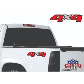 Unbranded 4x4 Decals (2pk) Truck Bed Fender Stickers Fits All  Chevy Silverado Colorado