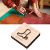 Leather Punching Die Shoe Shaped Alloy Steel Blade Birch Base