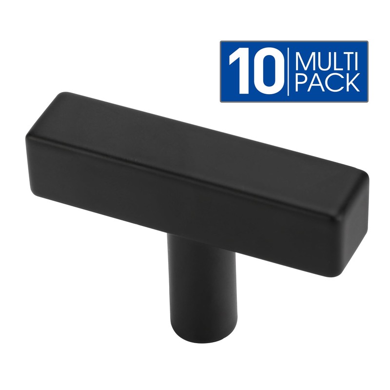 goldenwarm 10Pack Cupboard Knobs Black Door Knobs Black Cabinet Knobs