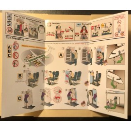 bigsully97 Horizon Air Alaska Airlines Q400 Safety Card 11/2014 RARE