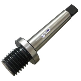 BlueFox Tools Heavy-Duty Woodworking Live Tailstock Chuck Adapter Drill Chuck Arbor MT2 – 1x8 TPI Threaded for Lathes, Milling Machines & Drill Presses | Tang Type | High Grade, 2MT Morse Taper Shank