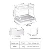 2-Tier Dish Drying Rack, White Metal Large, Space Saving Countertop
