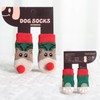 LERTREEUK Christmas Socks for Dogs Elk Knitted Socks for Small