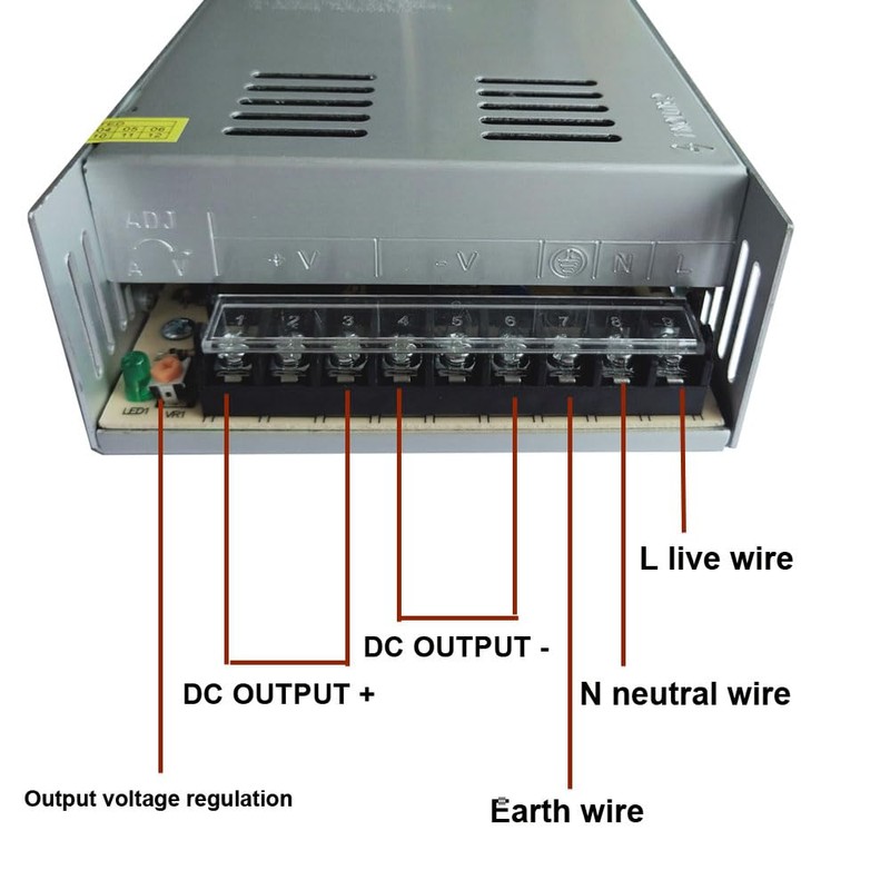 AC 110V/220V to DC 12V 40A 480W Universal Regulated Switching